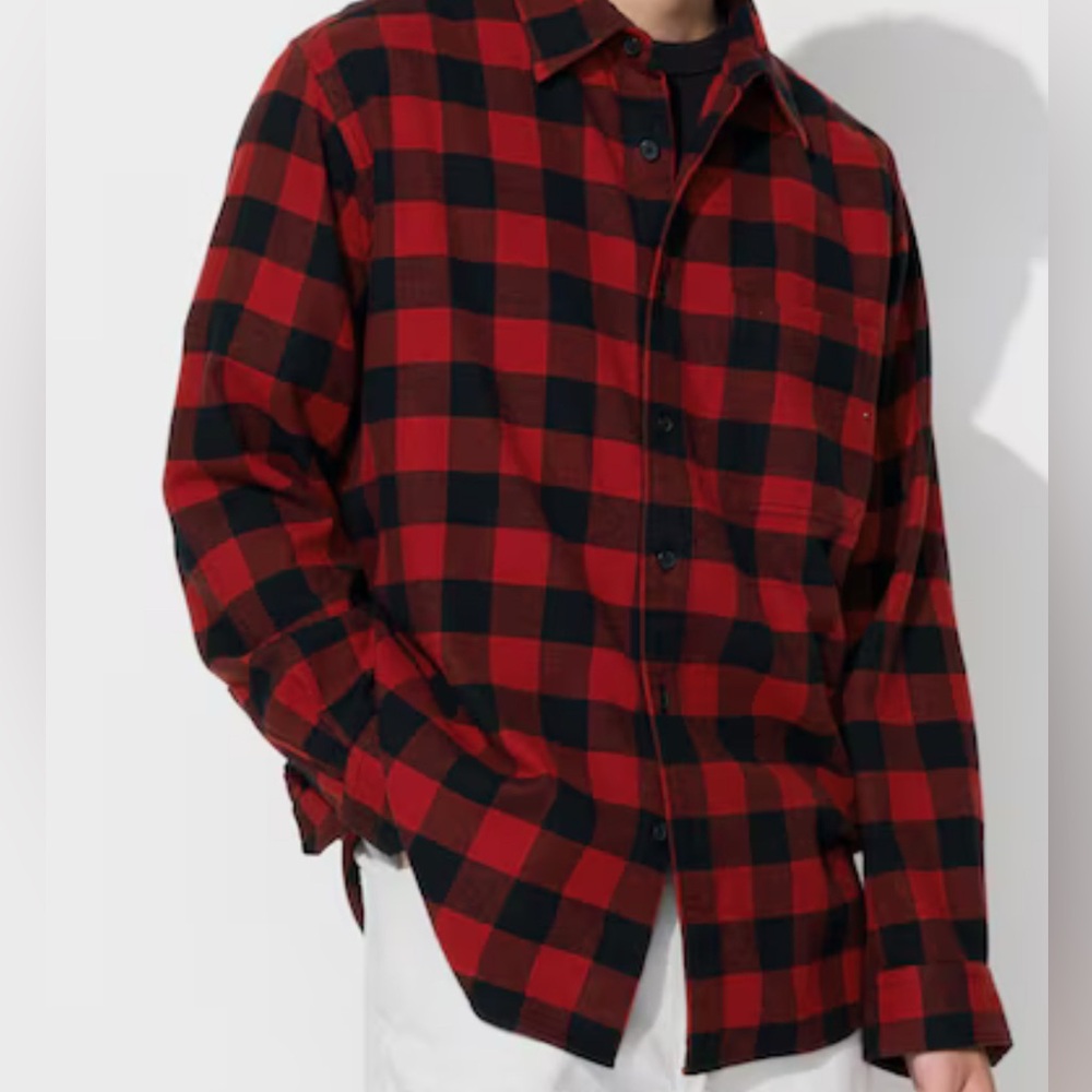 Uniqlo Flannel Checked Long Sleeve Shirt